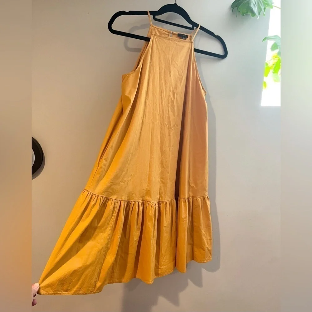 Ann Taylor Mustard Yellow Midi Dress XS
